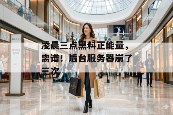 凌晨三点黑料正能量,离谱!后台服务器崩了三次 凌晨三点黑料正能量,离谱!后台服务器崩了三次
